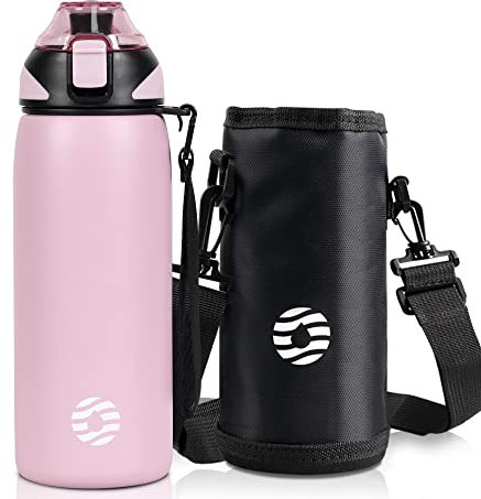 FJbottle Gourde Isotherme - 400ml/600ml/800ml/1L - Bouteille Isotherme Gourde Inox Bouche Standard, Gourde Sport Étanche, Gourde Enfant sans BPA, pour Sport, Gym, Voyage