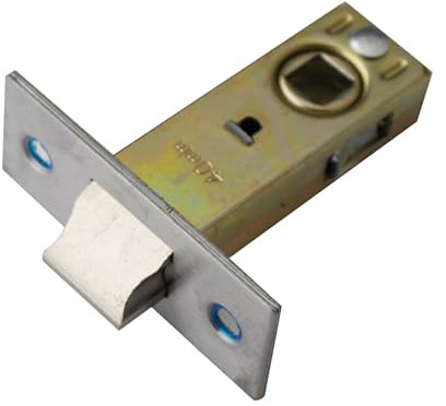 40mm Flat Tubular Mortice Latch with Door Stopper Stainless Steel Door Latch Sprung Lever Door Handles, Flat 40mm