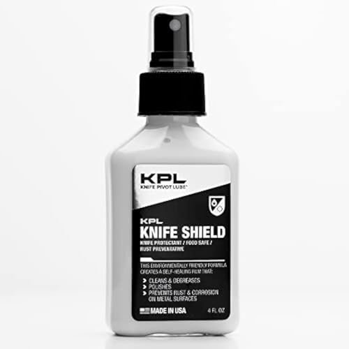 KPL KNIFE SHIELD - Corrosion Preventive Knife Cleaner Food Safe Protectant for Preventing Rust and Degreaser Oil Polisher skin-friendly Water Based Cleanser, 4 FL OZ