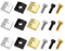 EMSea 9 Sets Electric Guitar Locking Nut Clamp & Screws for Tremolo Bridge Electric Guitar Double Rocking Metal Block String Lock Black Silver Gold