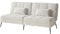COMHOMA Canapé-lit avec Fonction de Couchage - Housse futon Convertible - Canapé d'angle - Canapé d'invité 3 Places - avec Dossier réglable en Velours côtelé Beige