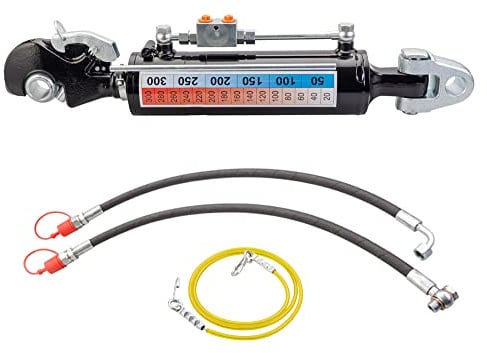 FKS Hydro Hydraulischer Oberlenker Kat 2/3 mit Fanghaken/Gabelende Einbaulänge Kat. 2/3, 670mm, 280mm Hub