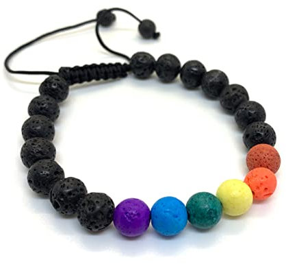 CharpauS LGBT Pride Festival Armband - Perlenarmband verstellbar (wählbar: transgender, bisexuell, Regenbogen …) (Regenbogen)