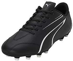 PUMA Herren Vitoria FG/AG Soccer Shoe, Black White, 44.5 EU