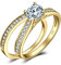 JewelryPalace Verlobungsring Paar Eheringe Ring Silber 925 Damen, Zirkonia Silberringe Trauringe Vorsteckring Hochzeitsringe Antragsring Memoirering Ewigkeitsring Ringe Set, Damen Schmuck Vergoldet 48