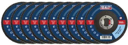 Sealey Ø115mm Zirconium Flap Discs Ø22mm Bore 60Grit - Pack of 10 - FD1156010