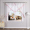 Yujiao Mao Voile Scheibengardine mit Satinband in Briefkuvert Mode Raffrollo mit Kräuselband Pink HxB 145x450cm