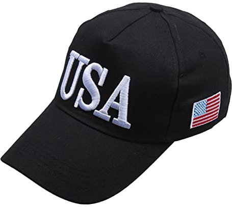 Women's Men's Adjustable Hip Hop Hat Baseball Cap American Flag Embroidery Usa Washed Trucker Cap Washed American Sunshade Baseball for Adults