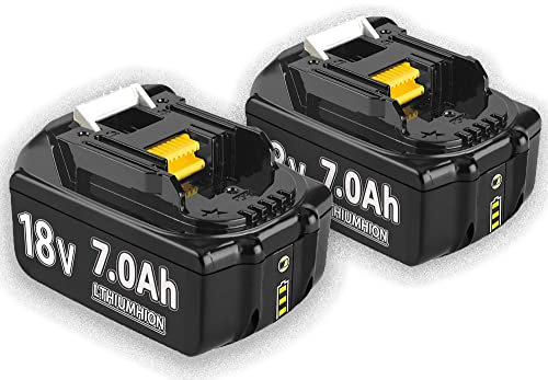 【Haute capacité 18V 7.0AH】 2X Batterie de Rechange pour Makita BL1860B BL1830 BL1820 BL1815 BL1860B BL1835 BL1845 BL1850B BL1860B 194205-3 LXT-400 Outils LED ACKU