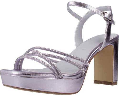 Tamaris Damen Sandalen mit Absatz Vegan Blockabsatz Sommer; LAVENDER/lila; 37