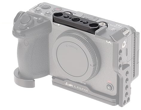 FOTGA Adapter Montageplatte mit 1/4-20 Gewinde, 3/8-16-Loch für Arri-Positionsloch + NATO Schiene Halterung Für Sony FX3 FX30 ILME-FX30 Cinema Kamera Oberer Griff, NATO-Klemme, Magischer Arm