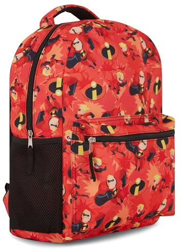 Disney Pixar All-Over Print Backpacs - Incredibles, König der Löwen, Monster Inc, Toy Story - Strapazierfähiger Rucksack für alle Altersgruppen, Rot/Ausflug, einfarbig (Getaway Solids), Classic