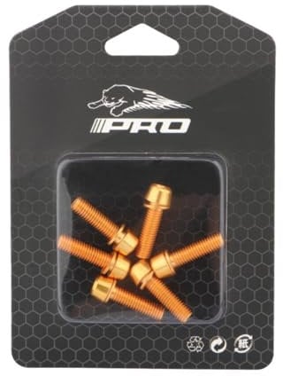 NELboNs Bike Stem Bolts 6PCS M5x18mm Stem Bolts Screws Stainless Steel Bike Stem Parts with Washer for BMX MTB Road Bikes,Orange