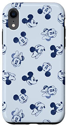 iPhone XR Disney Minnie and Mickey Mouse Icon Faces Vintage Art Retro Case