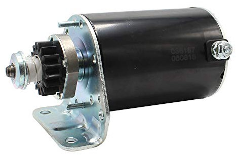 1x SECURA Anlasser (16 Zahn) kompatibel mit Briggs & Stratton Motor 393499, kompatibel mit John Deere AM106883 Rasentraktor