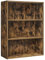 VASAGLE Scaffale a 3 Ripiani, Libreria, Scaffalatura Portaoggetti, Organizzatore con Scomparti, Ripiani Aperti e Regolabili, per Soggiorno, Ufficio, Camera da Letto, Marrone Vintage LBC163X01