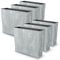 IMJ-Global Set di 6 Vasi per Fiori Piante Rettangolari Urbi Case Beton Effect In Plastica 58x18x49,8cm Da Interno Esterno Grigi Chiari 44 Litri Design Moderni
