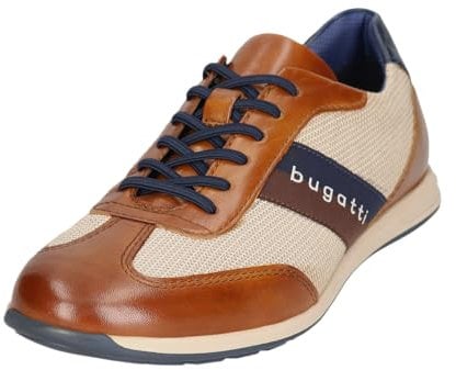bugatti Chaussures d'affaires pour Homme, à Lacets, Semelle intérieure Amovible, Beige Cognac 6352, 43 EU