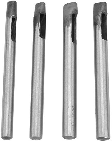 Yuecoom 4 mm Locher-Set für Lederhandwerk, ovales Locher-Set für Uhrenarmbänder, Gürtel, Lederarbeiten