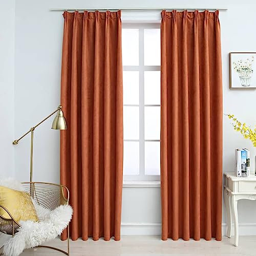 XGWKCNV Decor Tende oscuranti con ganci 2 pz ruggine 140x225 cm tendaggi finestra