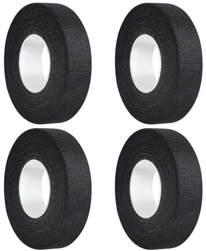 AiQInu Cinta Aislante Negra, Pack de 4 Rollos (19mm x 15m), Industrial Cinta Autoaislante, Cinta Adhesiva Resistente, Ideal para Reparaciones Eléctricas, para Todas Tus Aplicaciones Eléctricas