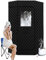 Xlitokda Boîte de sauna portable personnelle pour la maison, tente de sauna, taille complète, pentagone avec tapis de sudation pour chaise pliante, cuiseur vapeur 3 L 1500 W, 9 niveaux de chaleur