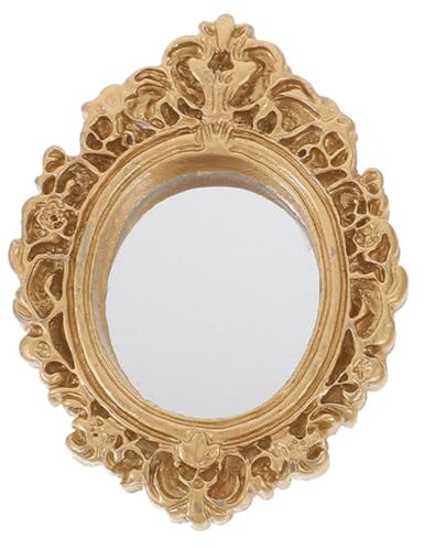 PHENOFICE Scale Miniature Dollhouse Accessory Mini Mirror for Diy Dollhouse Decor