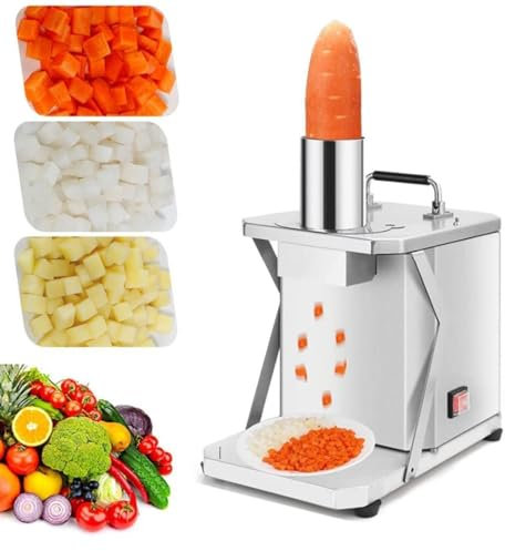 XSDAJSD Picadora de Verduras eléctrica Comercial de 200 W, trituradora, cortadora automática de cebollas y Patatas, procesadora de Alimentos, cortadora de Frutas para cebollas y Patatas.