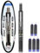 Fountain Pen Retractable, 0.38mm Fine Nib, Blue&Black Ink,Transparent Barrel, Includes 5 Refillable Cartridges, Smooth Ink for Journaling, Calligraphy & Office Use (Black)