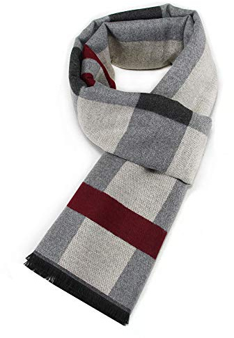 VICSPORT Warm Herbst und Winter Schal, Herren Classic und Elegant Plaid Schals