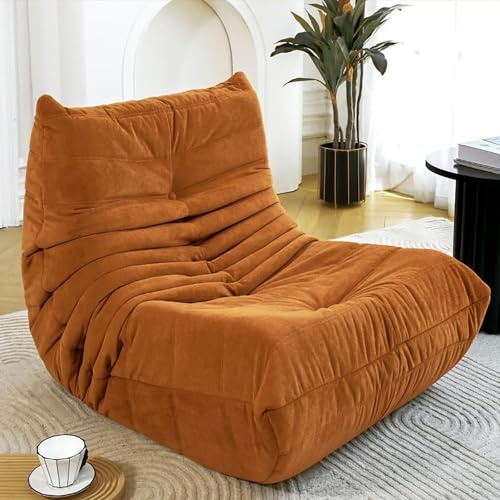 WHOOLEFUN Sofa-Sitzsack, Stuhl, faules Bodensofa, großer Sitzsack für Erwachsene, Bodensofa, weicher wasserdichter Stoff, bequem, hochbelastbar, Einzelsofa, perfekt für Schlafzimmer, Wohnzimmer, Büro