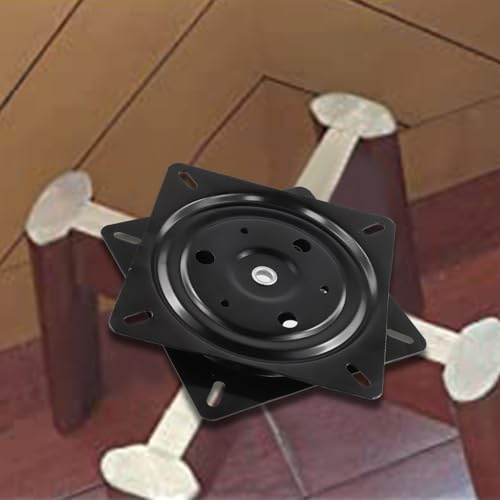 Drehplatte aus Stahl mit Kugellager, um 360 Grad drehbar, für Stühle, Hocker und Boote, mit sicherem Nietenverschluss und rostbeständiger Oberfläche (20,3 cm)