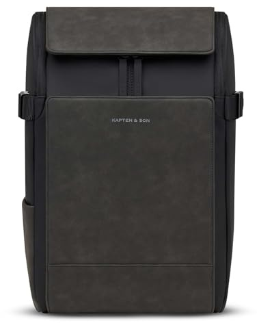 Kapten & Son Rucksack Laptoprucksack mit Laptopfach Bali Medium Backpack by Mariefeandjakesnow 18L All Black schwarz