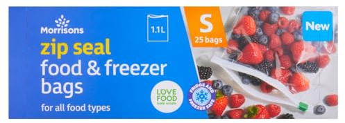 Morrisons Small Zip Seal Food and Freezer Bags 25pk