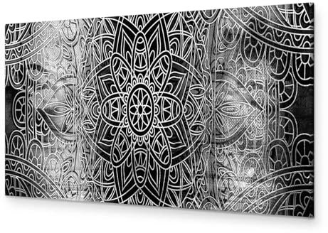 murando - Wandbilder XXL Mandala 120x40 cm 1 tlg - Wand Deko Vlies Leinwand Bilder Groß Wanddeko Wohnzimmer Schlafzimmer Kunstdrucke Panoramabild - Orient Zen Indisch Hippie f-A-0593-b-d