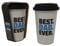 Mug cadeau fête des pères double paroi avec couvercle Best DAD Ever 320 ml