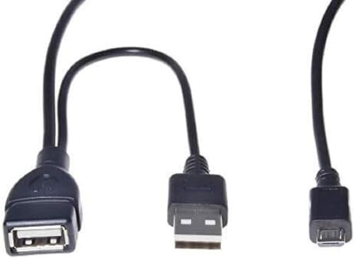 PremiumCord USB-Adapterkabel, USB Typ A Buchse + Stecker auf Typ Micro USB, HighSpeed 480 Mbit/s, Farbe Schwarz, OTG-Stecker
