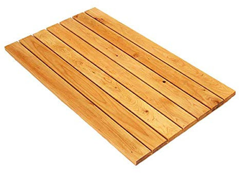 XXZG Natürlicher Bambus Und Holz Badezimmermatte Holzmatte Küche Bodenmatte - Für Badewanne Dusche Spa Sauna Bedeckter Für Küche, Schlafzimmer, Bad, WC, Bambus, Streifen-Design Verwendet,A50x85cm