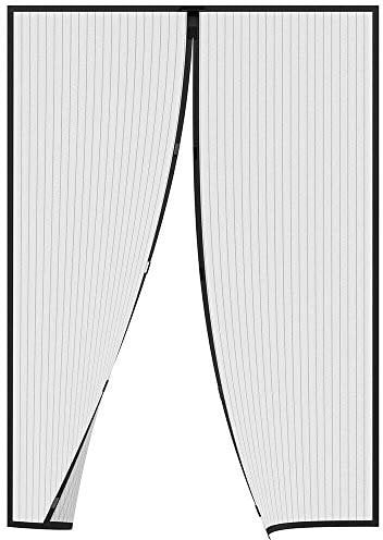 Zanzariera magnetica a tenda 120X250 cm per porte BIANCA riducibile con calamita