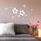Nicole Knupfer 18 Stück 3D Blumen Wandtattoo Wandsticker Spiegel Aufkleber Wandaufkleber Wanddeko für Wohnzimmer Kinderzimmer Badezimmer Kühlschrank (A)