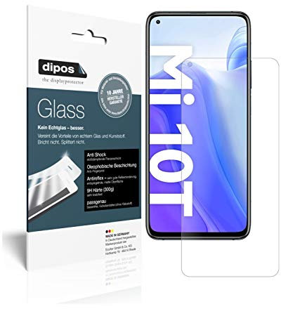 dipos I Protector de Pantalla Mate Compatible con Xiaomi Mi 10T Pro Vidrio Flexible Cristal Proteccion 9H