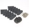 Zeberoxyz 10 STÜCKE/Kit Schwarz L-Form-Eckwinkelplatte mit 50 STÜCKE Schrauben+50 STÜCKE T-Muttern, 5-Loch 90-Grad-Verbindungsplatte 2020Serie (10PCS Schwarz-L mit Mutter)