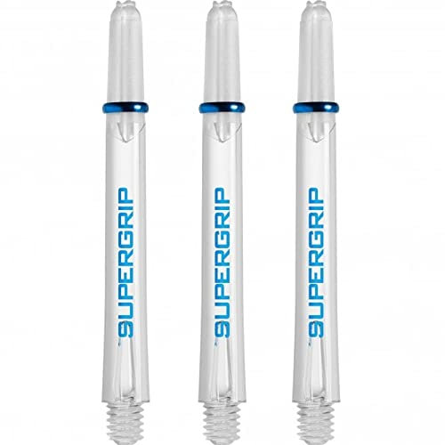Art Attack Harrows Supergrip Tweenie Dartschäfte, Polycarbonat-Schäfte, gefräste Ringe, transparent ICE (3 Sets)