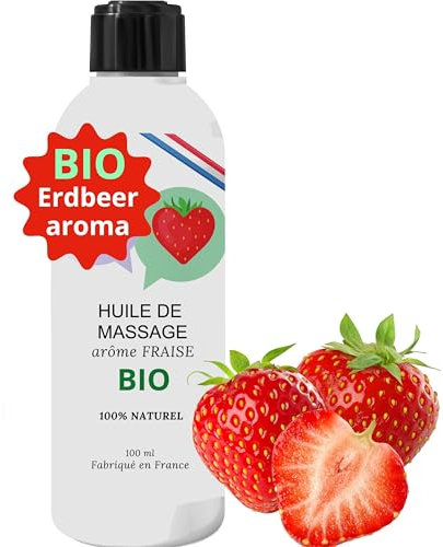 Massageöl für sex/öl sexöl Essbares Gleitgel gel für sex Erotisch Intim Den Intimbereich Paar Erwachsene entspannend aphrodisierendes Spielzeugspielzeug oral. BIO 100% natürlich (Erdbeere)