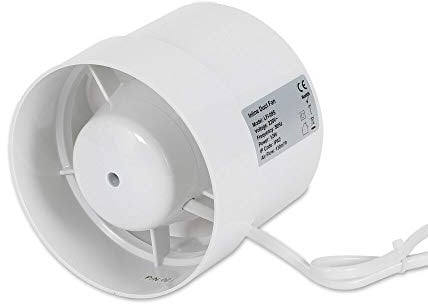 SanBouSi 100mm Rohrventilator Abluftventilator Badlüfter ABS Runde Kanal Rohrventilator Bad Lüfter Ventilator Leise mit Kugellager Für Bad WC Küche 220V 12W