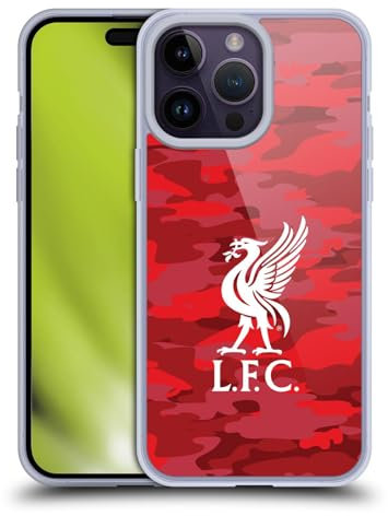 Head Case Designs Officially Licensed Liverpool Football Club Home Colourways Liver Bird Camou Gel Case [Military Grade Protection] Compatible with Apple iPhone 14 Pro Max and Compatible with MagSafe