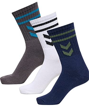 hummel 219194/9168 - Sportsocken 3er Pack weiß-blau Gr. 46-48