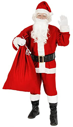 dunkelrotes Weihnachtsmannkostüm Gr S - XXXXL, Größe:XL