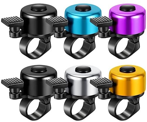 Mkitnvy Fahrradklingel, 6er Set Fahrrad Klingel, 120 db Fahrradklingel Laut, Mini Fahrradglocke für Kinder und Erwachsene Mountainbike Roller, 5 Farben