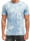 RONOMO Herren T-Shirt | Mittel Elastizität | Modedruck | Graffiti | Färbung| (ZR Blau-Weiß M)